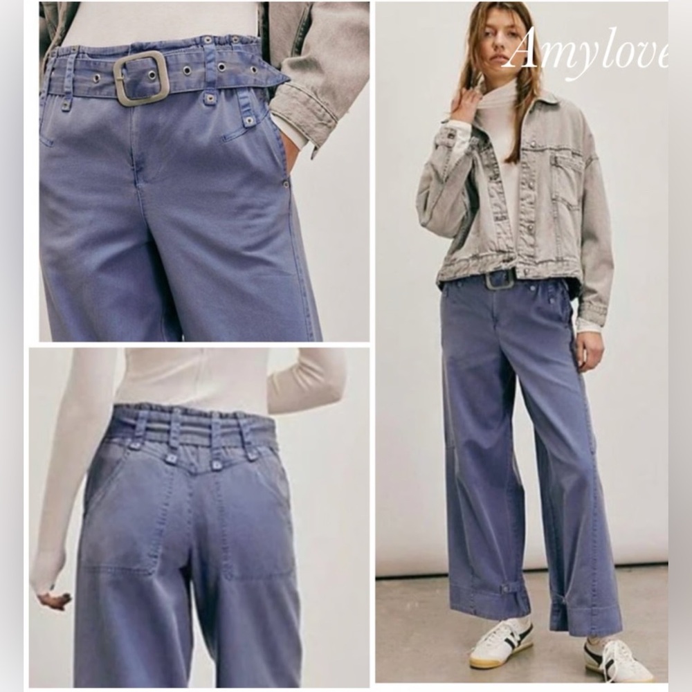 We the free sloane belted pants large new